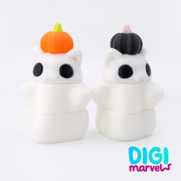 Spinny Ghosts Flexi + Keychains 3d model