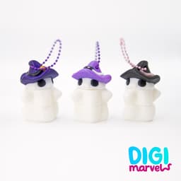 Spinny Ghosts Flexi + Keychains 3d model