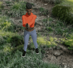 Black Undercover Female Cop v2 3d model