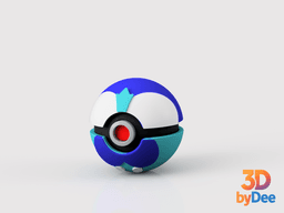 Piplup Poke Ball 3d model