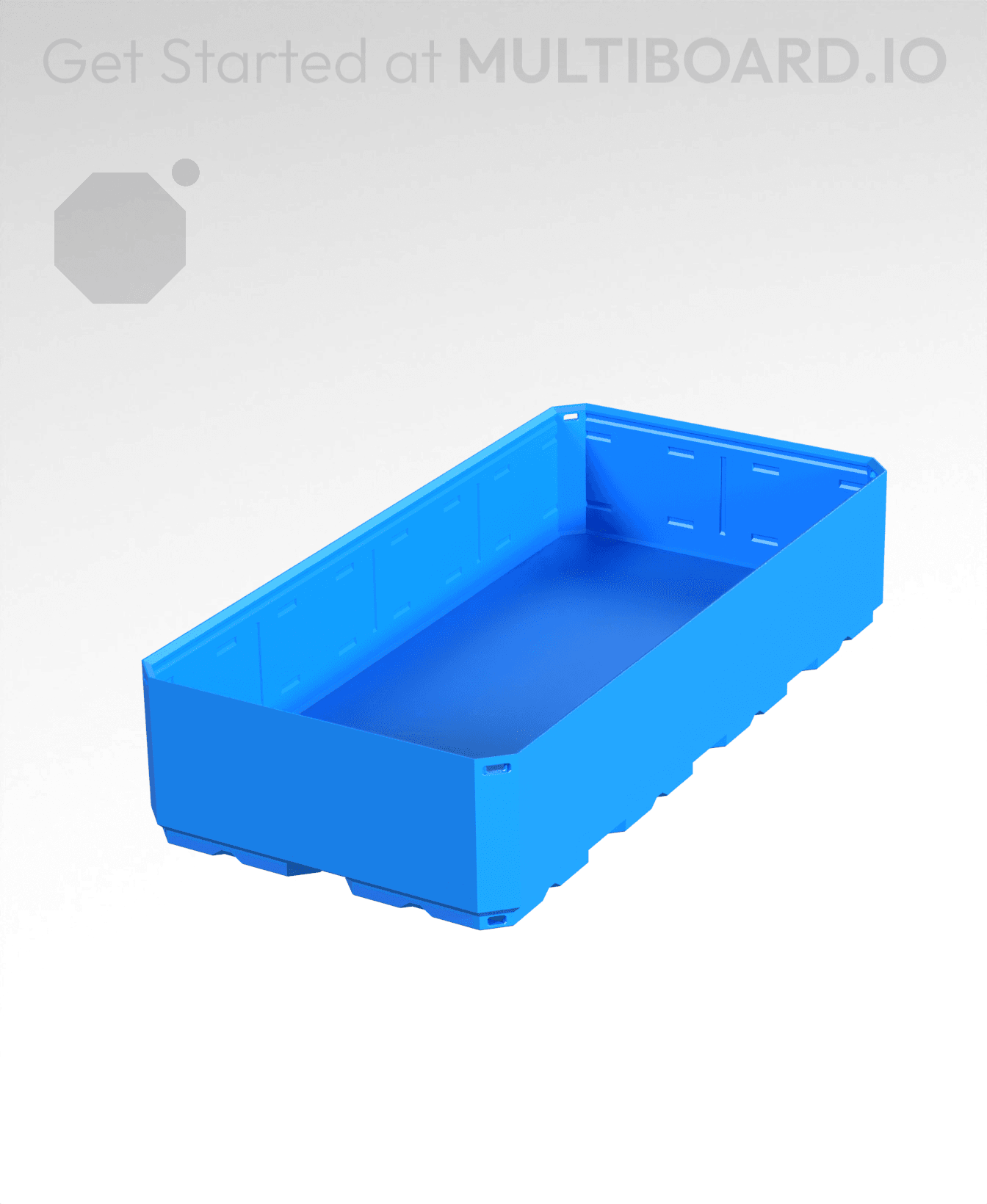 2x4x0.75 CU - Simple Walls - Multibin Shell 3d model