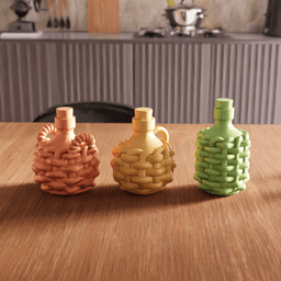 Woven Demijohn Potion Bottle 3d model