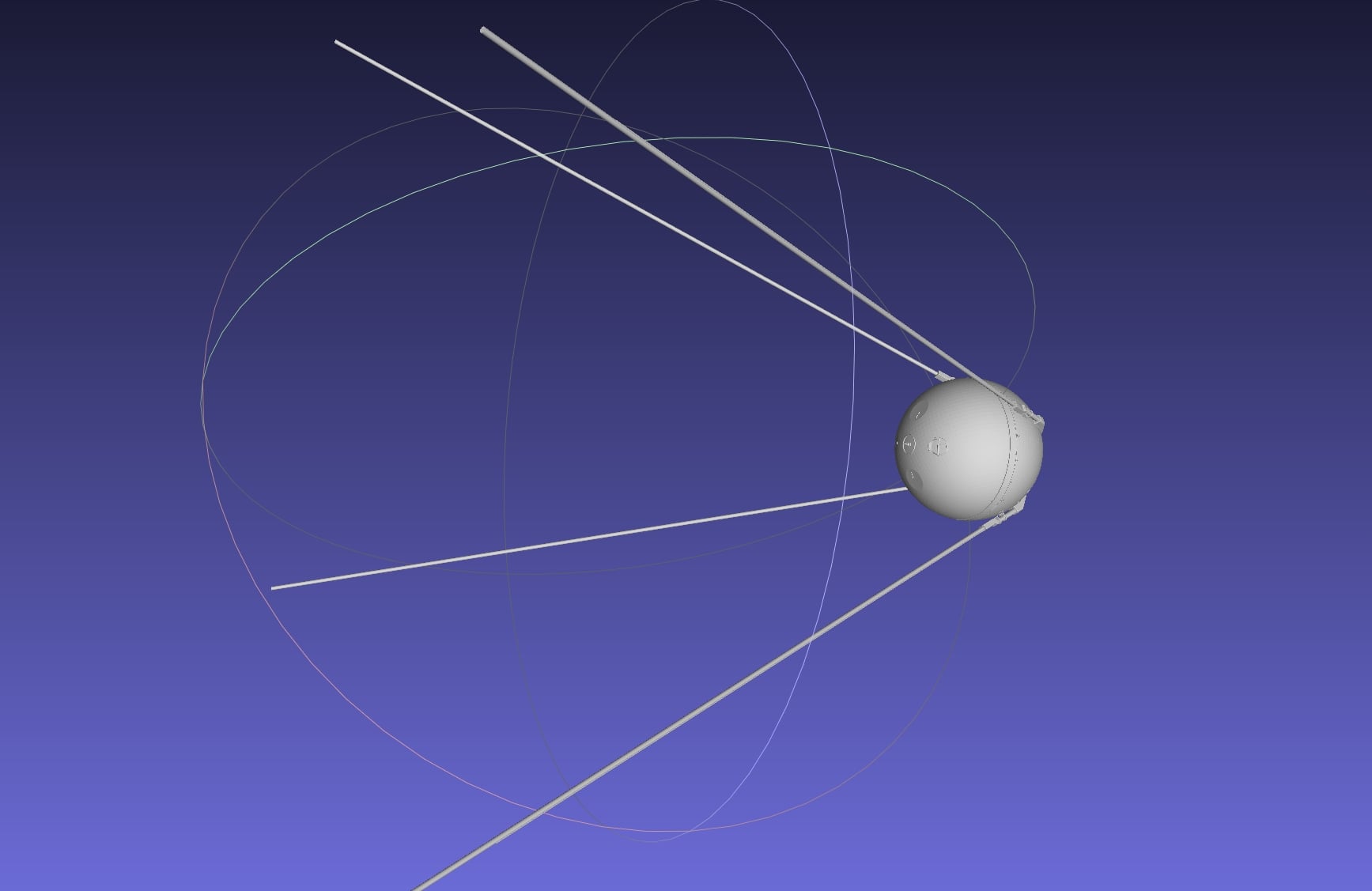 Sputnik Satellite 3D-Printable Scale Model 3d model
