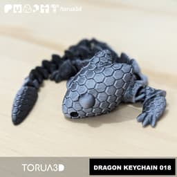 Articulated Dragon Keychain 018 3d model