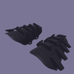 Hooked Spike Combat Bracers 3d model
