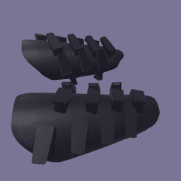 Hooked Spike Combat Bracers 3d model
