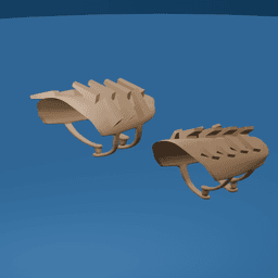 Hooked Spike Combat Bracers 3d model