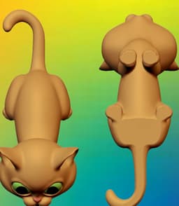 Curious Kitten Figurine 3d model