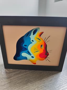 Cat Shadow Box (A) 3d model