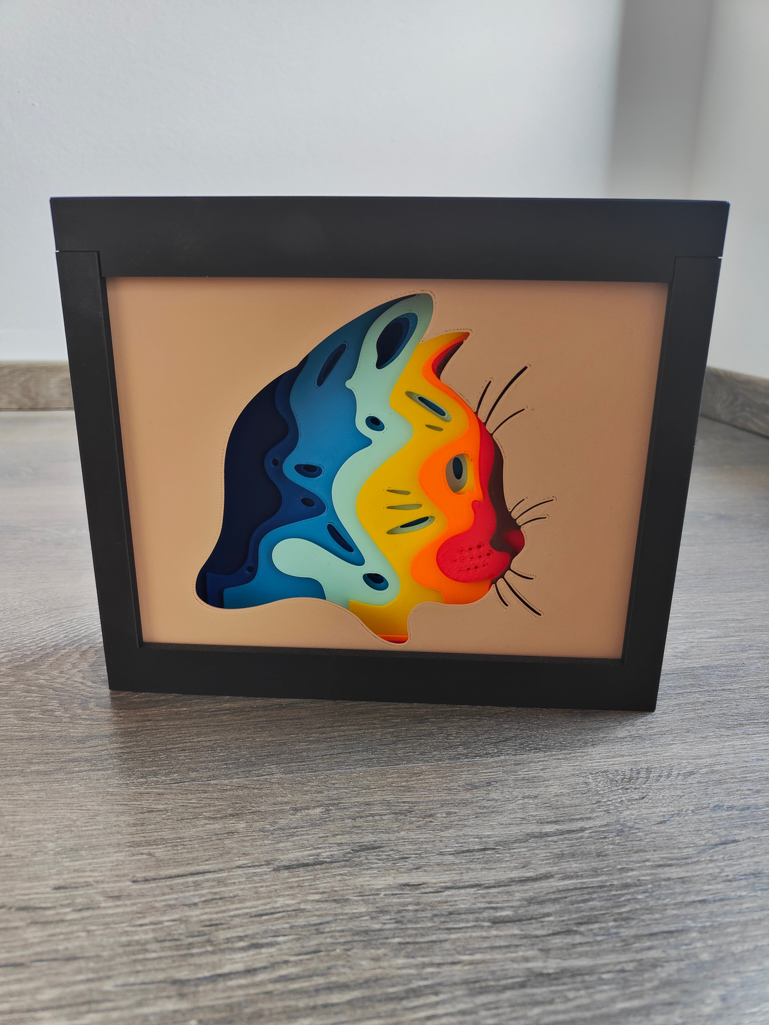 Cat Shadow Box (A) 3d model