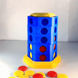 Connect Four Spin Tower 3d model