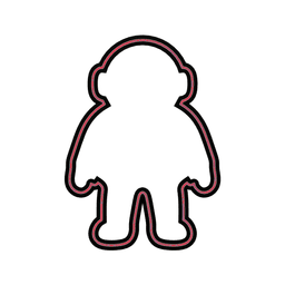 Astronaut Cookie Cutter STL File - 4 inches 3d model