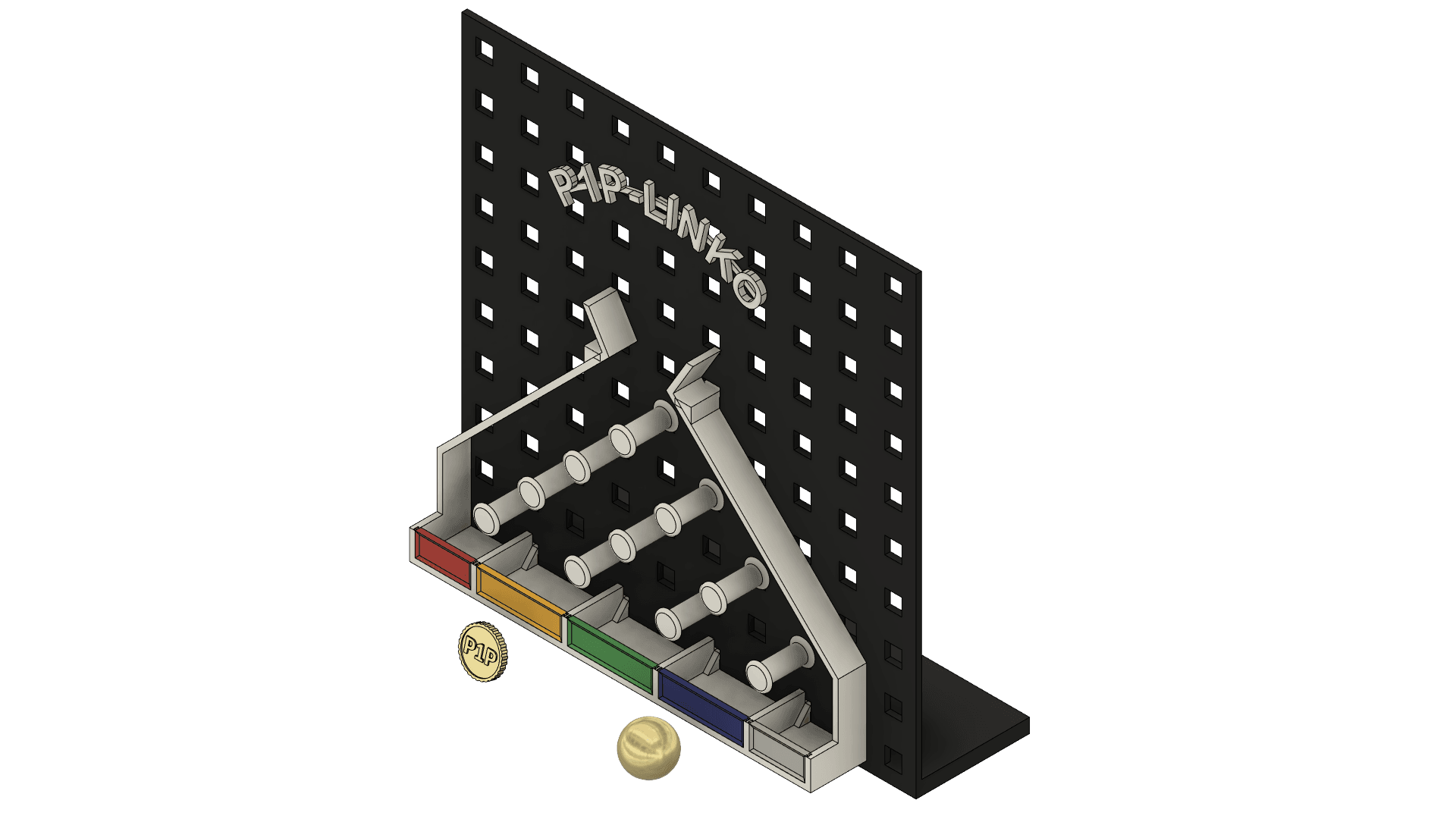 P1P-linko! A plinko attachment for the P1P #ThangsBambuContest 3d model