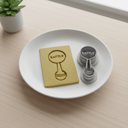 Baby Rattle Clay Cutter STL Bundle, Imprinted Design Earring Making 3d model