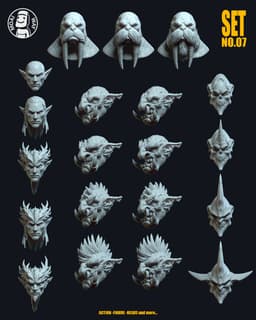 Head Pack SET.07 3d model