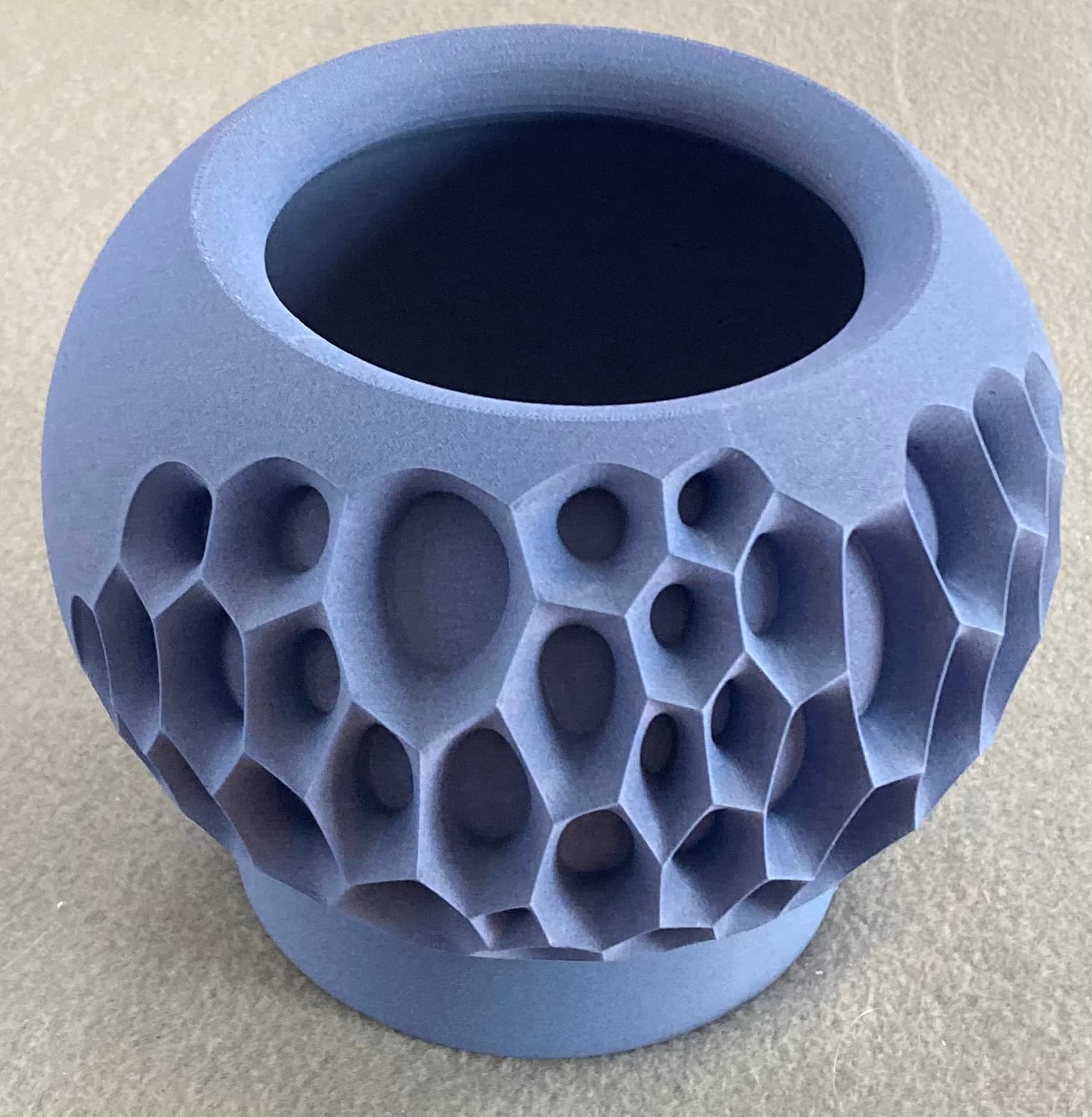 Although this was a 22 hour print in two parts, I enjoyed the final result with nearly invisible layer lines and the matte finish. Now I need to find a plant to put in the pot!