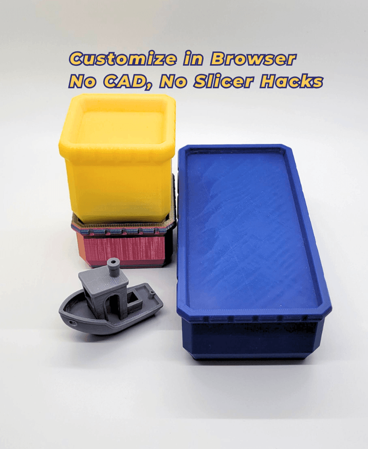 Customizable Stackable Box 3d model