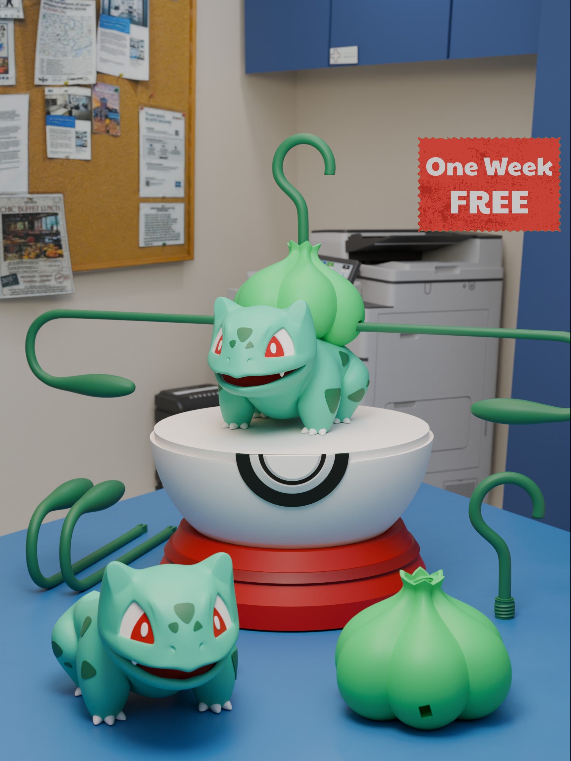 Bulbasaur Pokemon Hanger 3d model