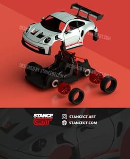 992 GT3 RS | Model Kit Car 3d model