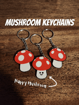 Mushroom Keychains! 3d model