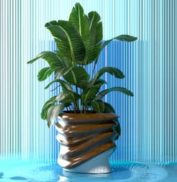 wave planter vase premium wave wood model 3d model