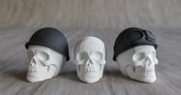 Skull Biker Keychain 3d model
