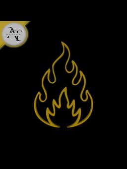 Simple Flame Symbol - 2D Art 3d model