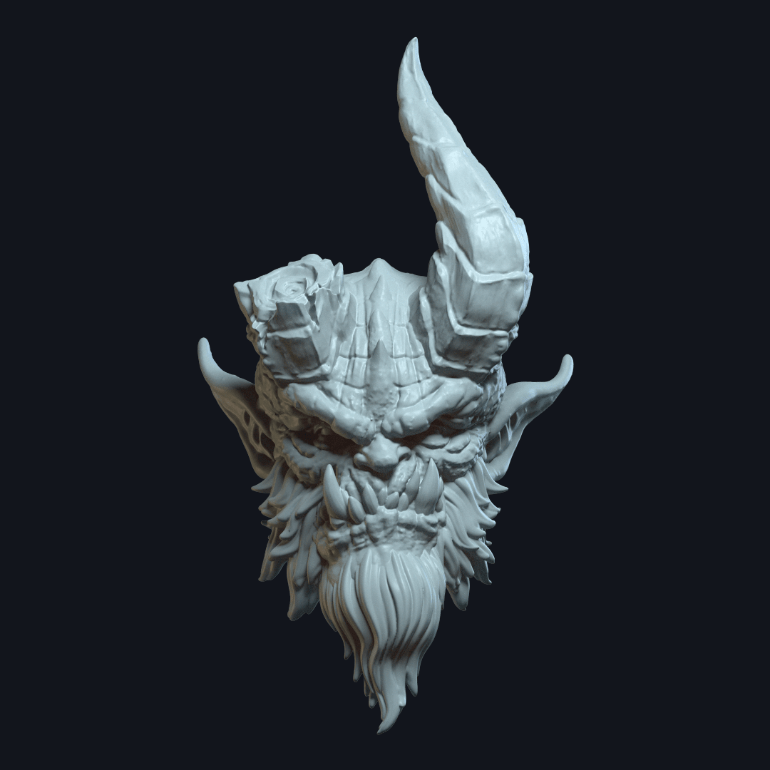 Demonv3 - Custom Action Figure Head 3d model