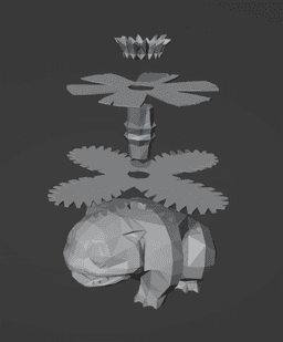 Pokemon Venusaur Lowpoly 3d model