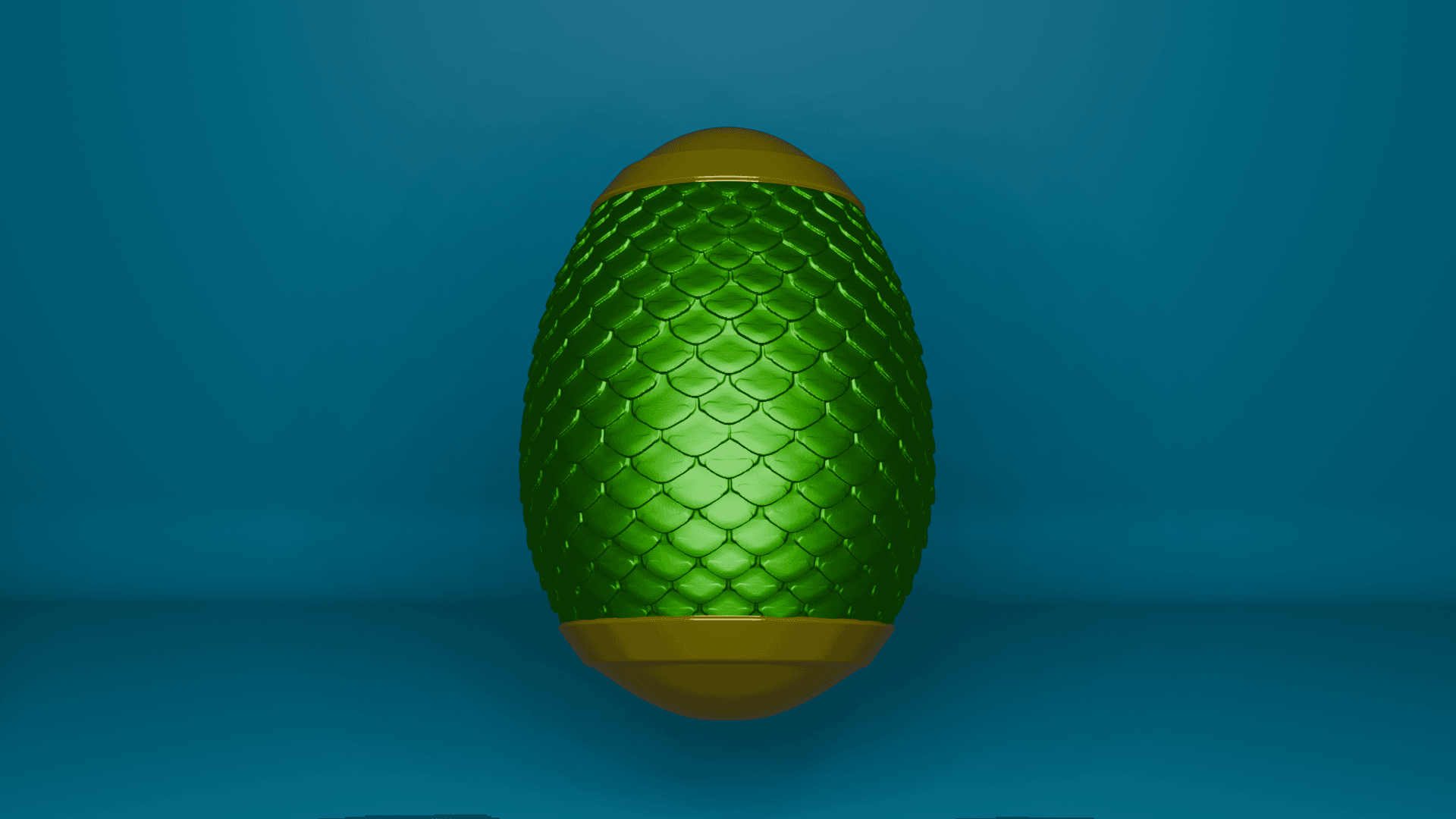 Dragon Scale Easter Egg Container 3d model