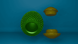 Dragon Scale Easter Egg Container 3d model