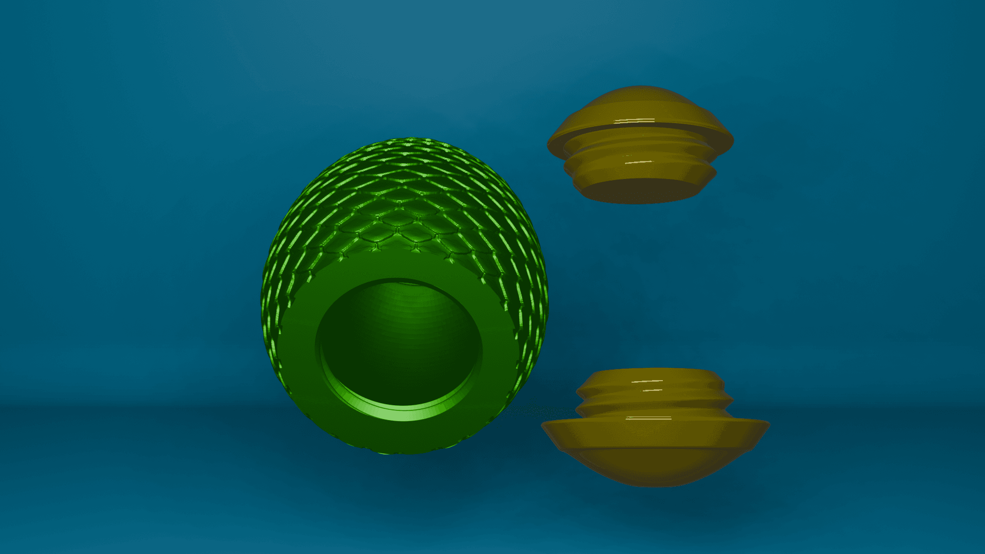 Dragon Scale Easter Egg Container 3d model