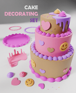 Cake Decorating Set 3d model