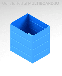 3x4x3.5 LU - Labelled - MultiBin Simple Drawer 3d model