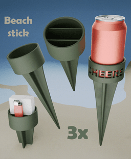 Beach Holders for Cans, Snacks & Essentials 3d model