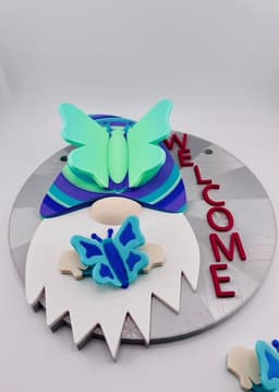 Magnetic Butterfly Hat for Gnome Modular Sign 3d model