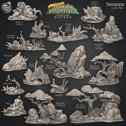 Savanna Set (Pre-Supported) 3d model