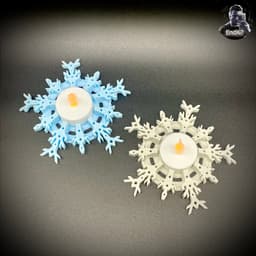 Snowflake Tea Light Holder - Christmas 3d model