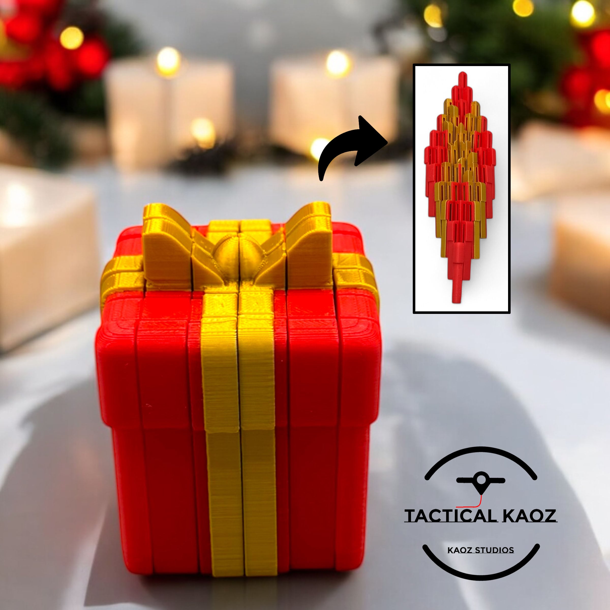 Cascading Gift Box - Transforms into a Cascade 3d model