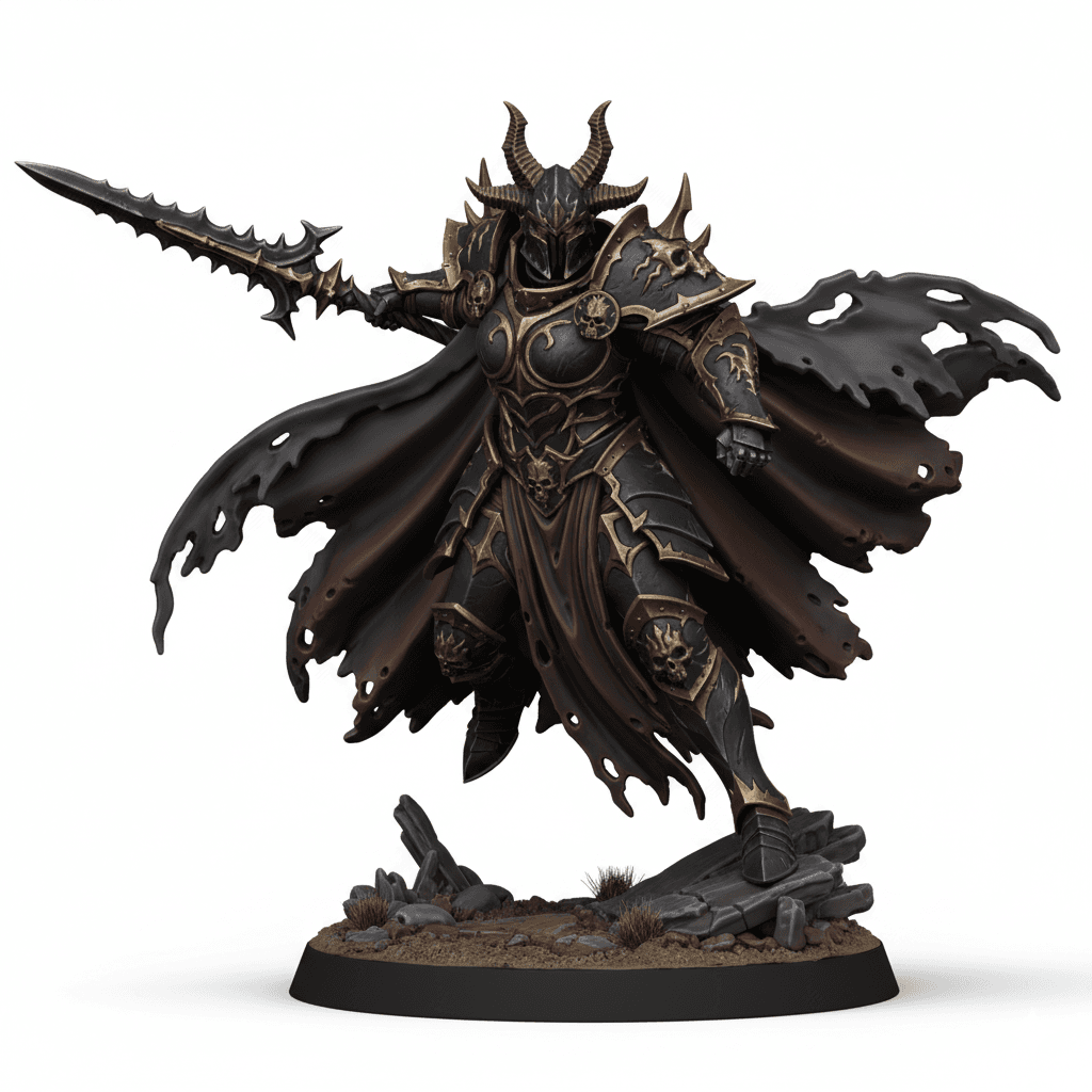 Female Chaos Knight Jagged Lance Detailed STL Download 3d model
