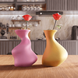 Asymmetric Fluid Wavy Flower Vase 3d model