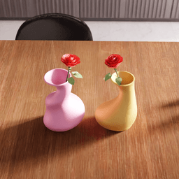 Asymmetric Fluid Wavy Flower Vase 3d model