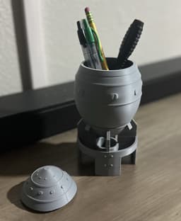 Mini Nuke Container and Pencil Holder 3d model