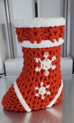 Knitted Stocking - Dual Color 3d model