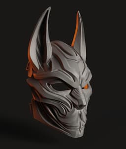 Anubis Fox Demon Mask STL | Cosplay 3D Print | Wearable 3d model