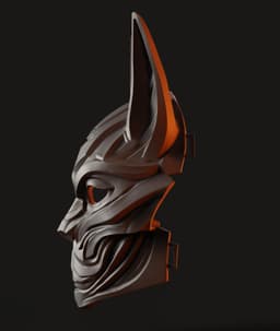 Anubis Fox Demon Mask STL | Cosplay 3D Print | Wearable 3d model