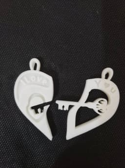 Puzzle Heart Necklace 3d model
