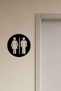 WC, Toilet Sign, Restroom 3d model