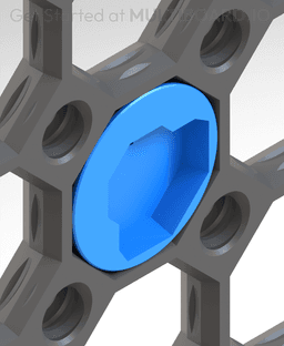 Top Left - Half Fix Point Hole - Large Thread 3d model