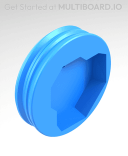 Top Left - Half Fix Point Hole - Large Thread 3d model